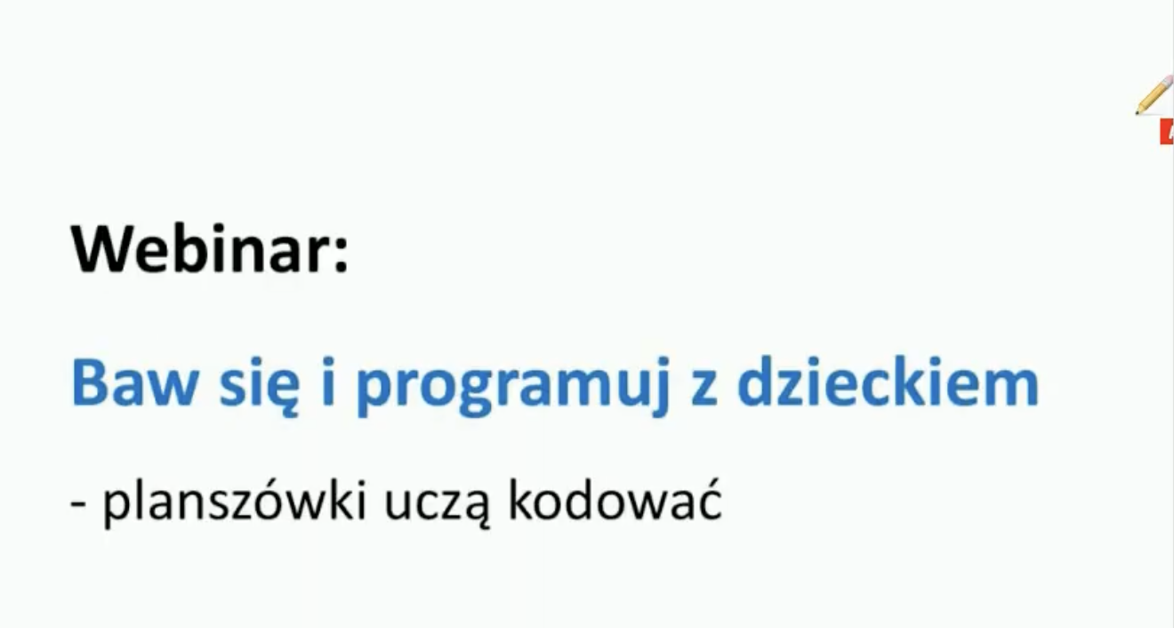 Informacja o webinarze organizowanym przez zespół KodujMata