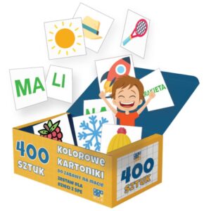 Kartoniki edukacyjne do niebieskiej KodujMaty - 400 elementów dla dzieci ze specjalnymi potrzebami edukacyjnymi