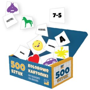 Kartoniki edukacyjne do pomarańczowej KodujMaty - 500 elementów