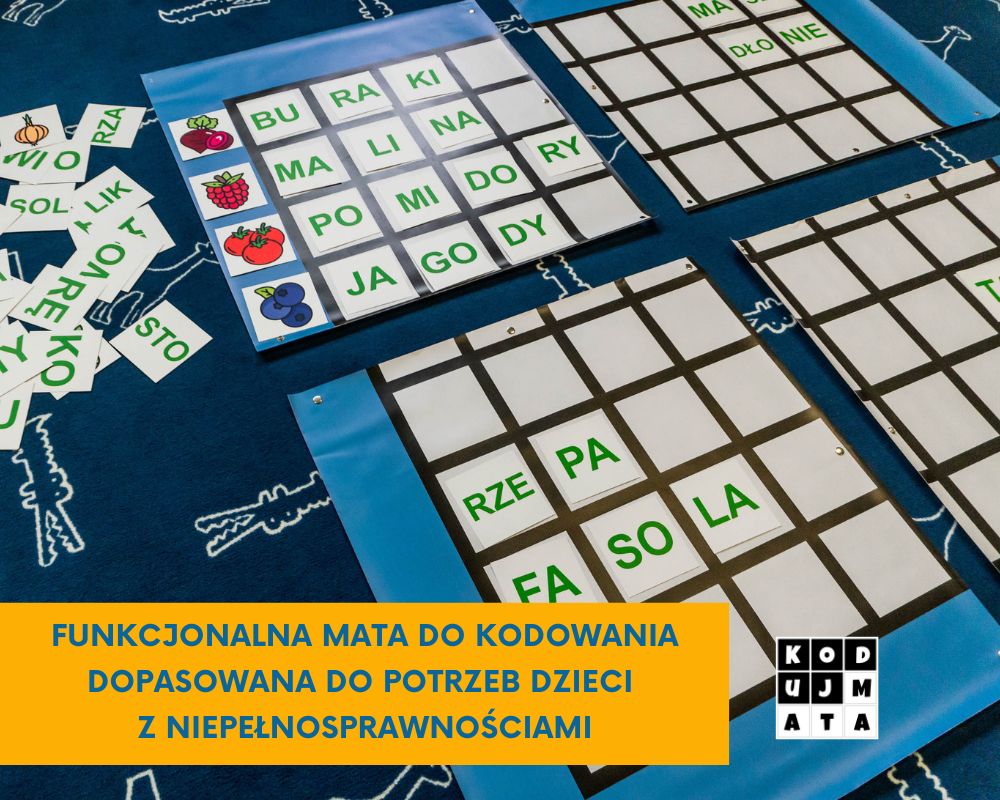 Funkcjonalna mata do nauki kodowania dopasowana do potrzeb dzieci z niepełnosprawnościami