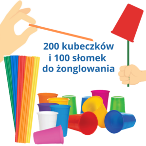 Kolorowe kubeczki i słomki do nauki kodowania