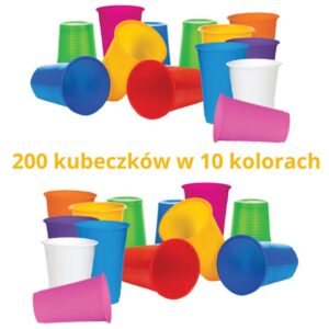Kolorowe kubeczki do nauki kodowania - 200 sztuk