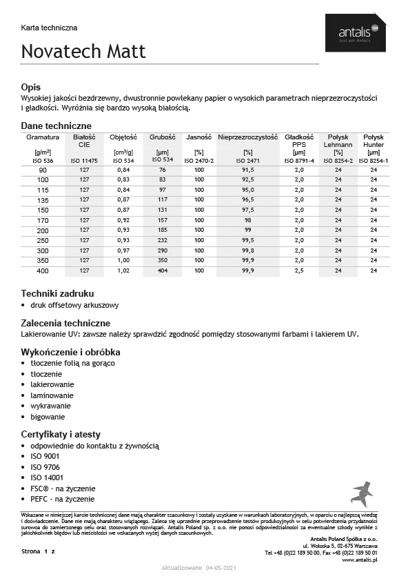 Atest dla materiału, z którego wykonana jest KodujMata